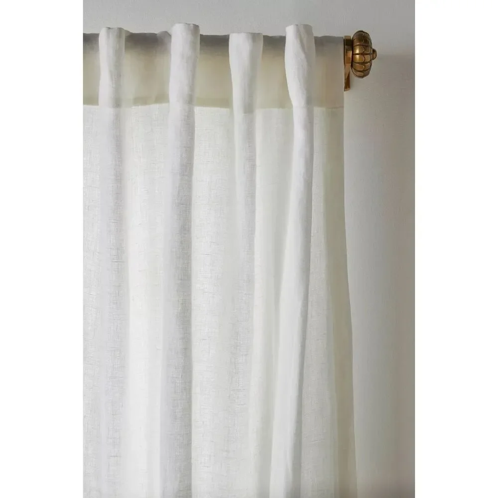 New Anthropologie Relaxed Linen Curtain size 96” x 50” 1 Panel Only